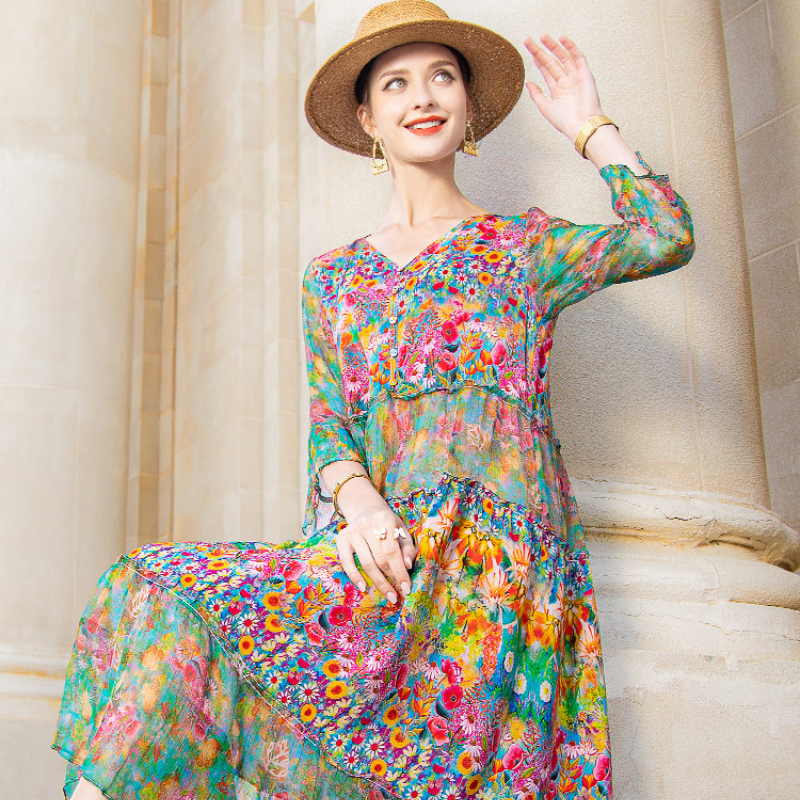 Boho Kukallinen Mekko - NAYARA™ - Style Été-Mekot-EmiyoSuomi