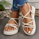 Naisten Plattopohja Sandaalit – Tyylikkäät ja Kestävät Kesäkengät-Sandaalit-EmiyoSuomi