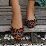 Naisten balettikengät | Leopardinprintti | Elegantti slip-on-tyyli