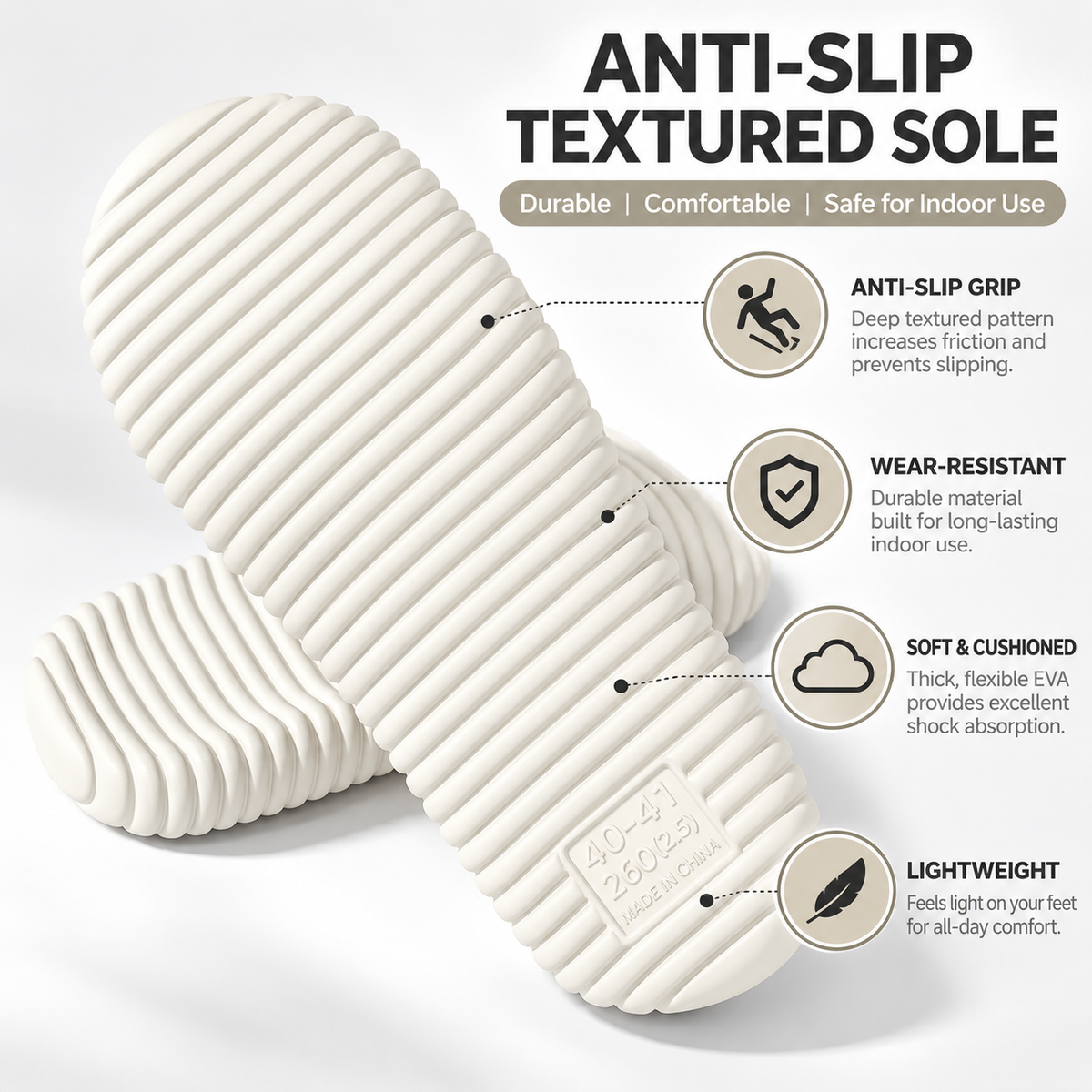 Damessloffen | Zomerse pantoffels, antislipzool | Comfortabele pantoffels voor thuis