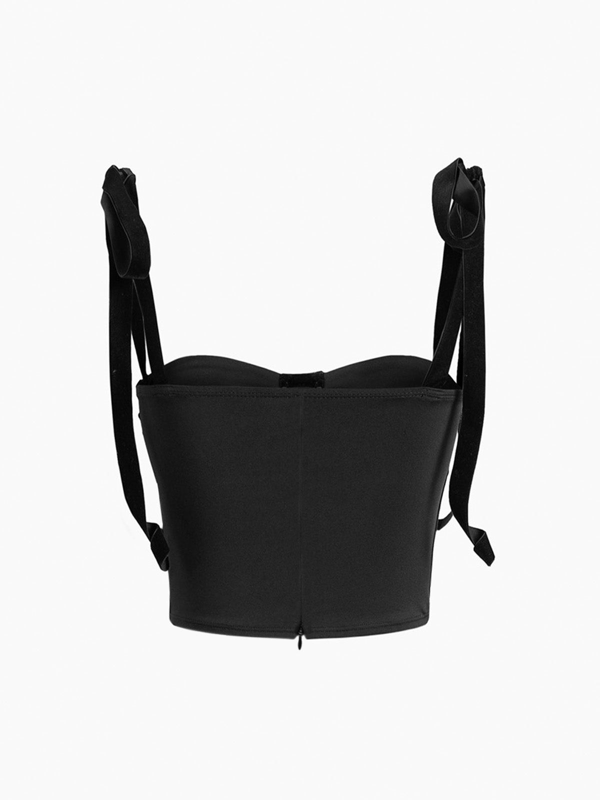 Yana - Musta verkko - Korsetti crop top - Naisille