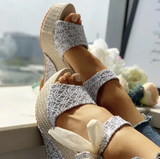 Naisten Korkeakorkoiset Kesäsandaalit – Elegantit Slip-On Alustakengät-Sandaalit-EmiyoSuomi