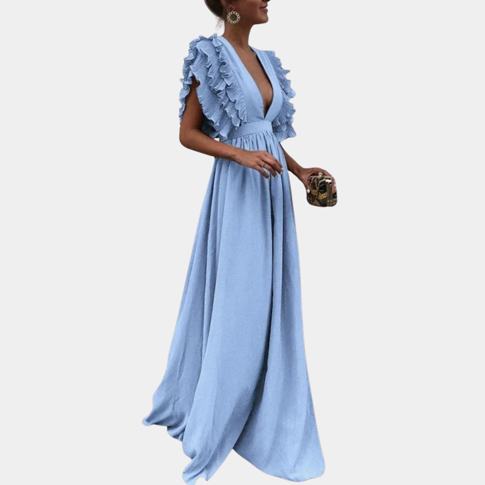 Pitkä Hihaton Mekko - Tyylikäs Erityisiin Tapahtumiin-Mekot-EmiyoSuomi