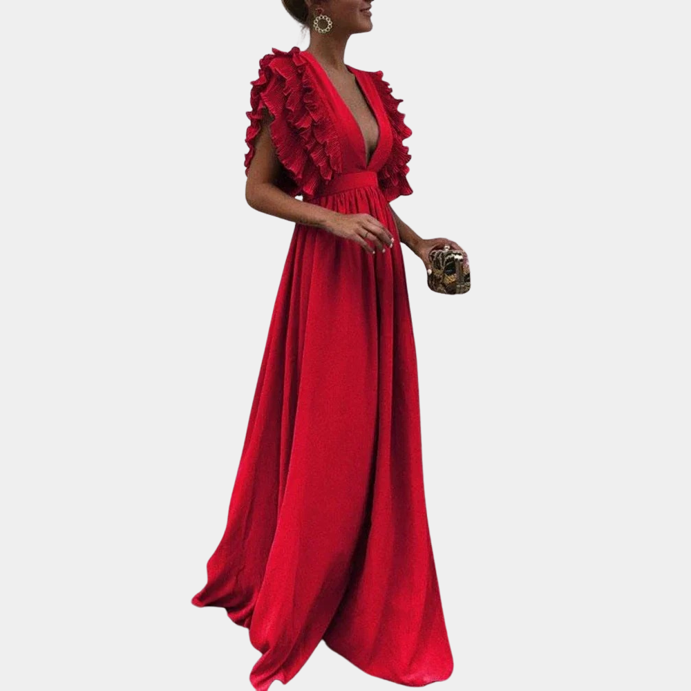 Pitkä Hihaton Mekko - Tyylikäs Erityisiin Tapahtumiin-Mekot-EmiyoSuomi