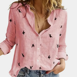 Elegantti pitkähihainen paita - Laumina - Naisille-Kesäasut-EmiyoSuomi