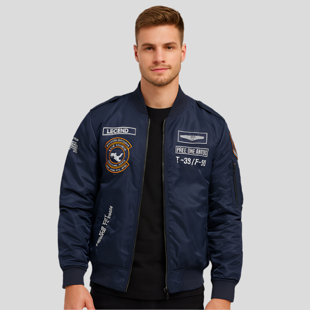 Rentouttava pilottibomberitakki miehille - mukava - tyylikäs - kestävä