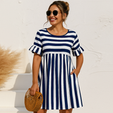 Emilia | Raidallinen Kesämekko-Mekot-EmiyoSuomi