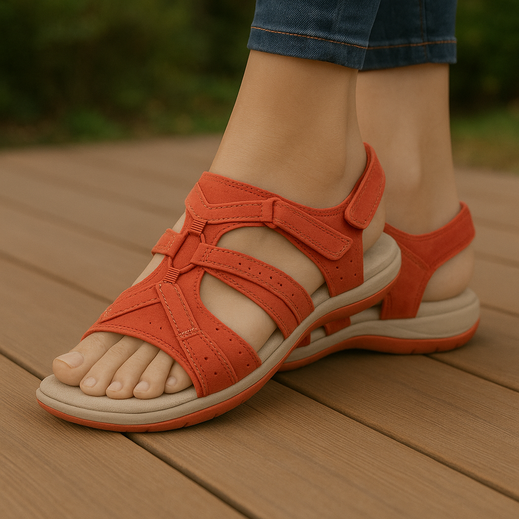 Caroline - Pehmeät Ortopediset Sandaalit - Säädettävä Tuki - EmiyoSuomi