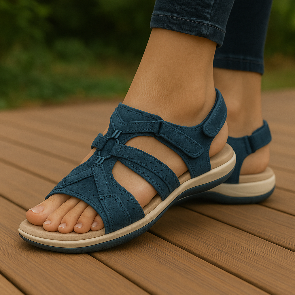 Caroline - Pehmeät Ortopediset Sandaalit - Säädettävä Tuki - EmiyoSuomi