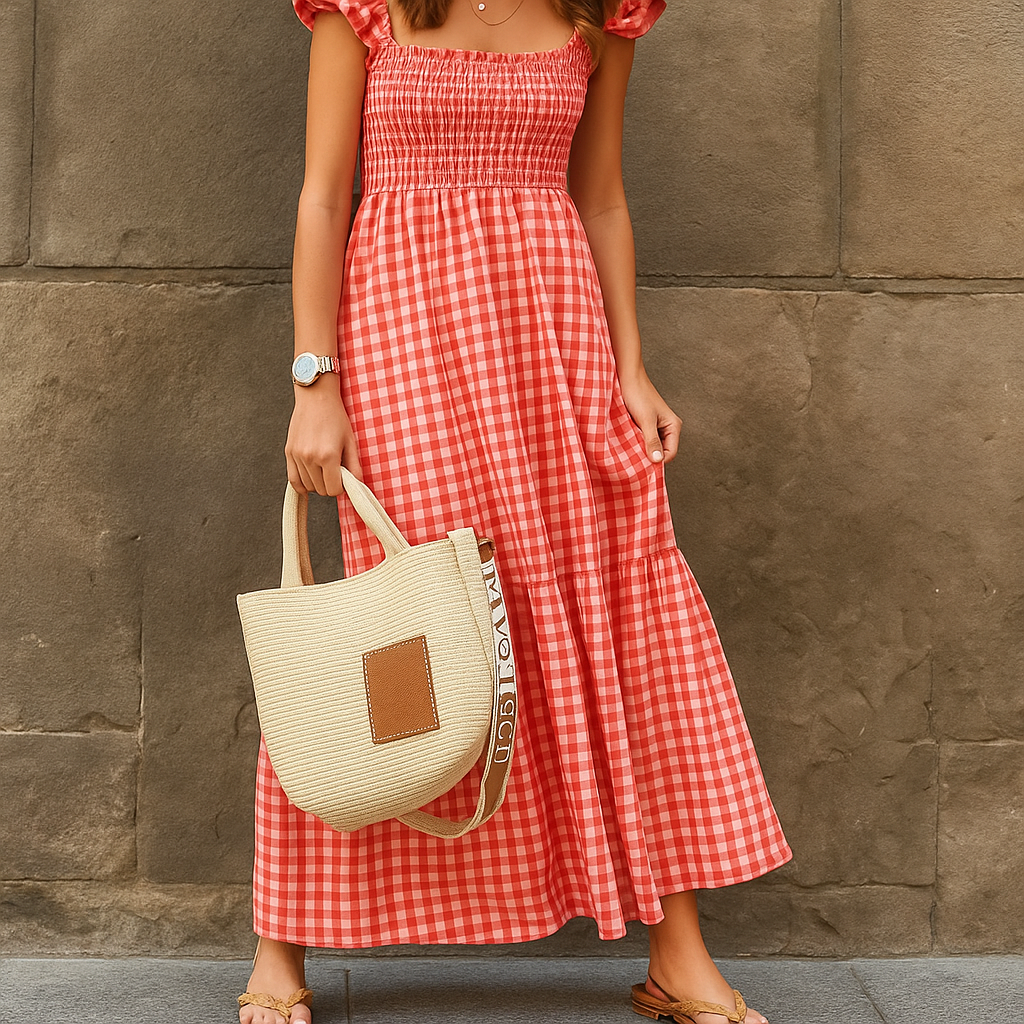 Marche | Fasionable maxi mekko perhonen hihat - EmiyoSuomi