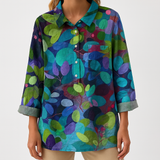 Naisellinen Chemisier - Kukkaprintti - Moderni Eleganssi-Kesäasut-EmiyoSuomi