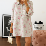 Naisellinen Chemisier - Kukkaprintti - Moderni Eleganssi-Kesäasut-EmiyoSuomi