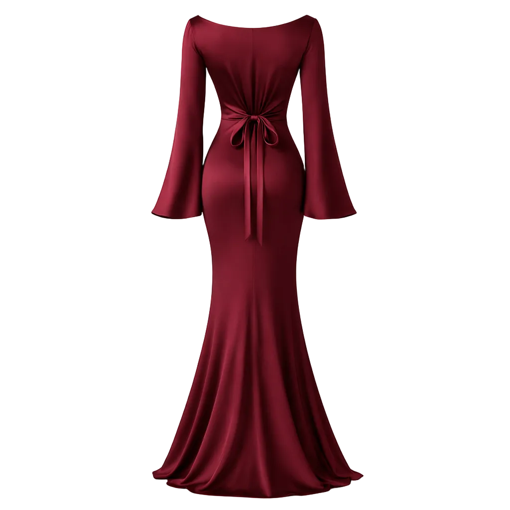 Silkkinen Maksimekko | Elegantti Istuvuus, Leijonavat Hihat