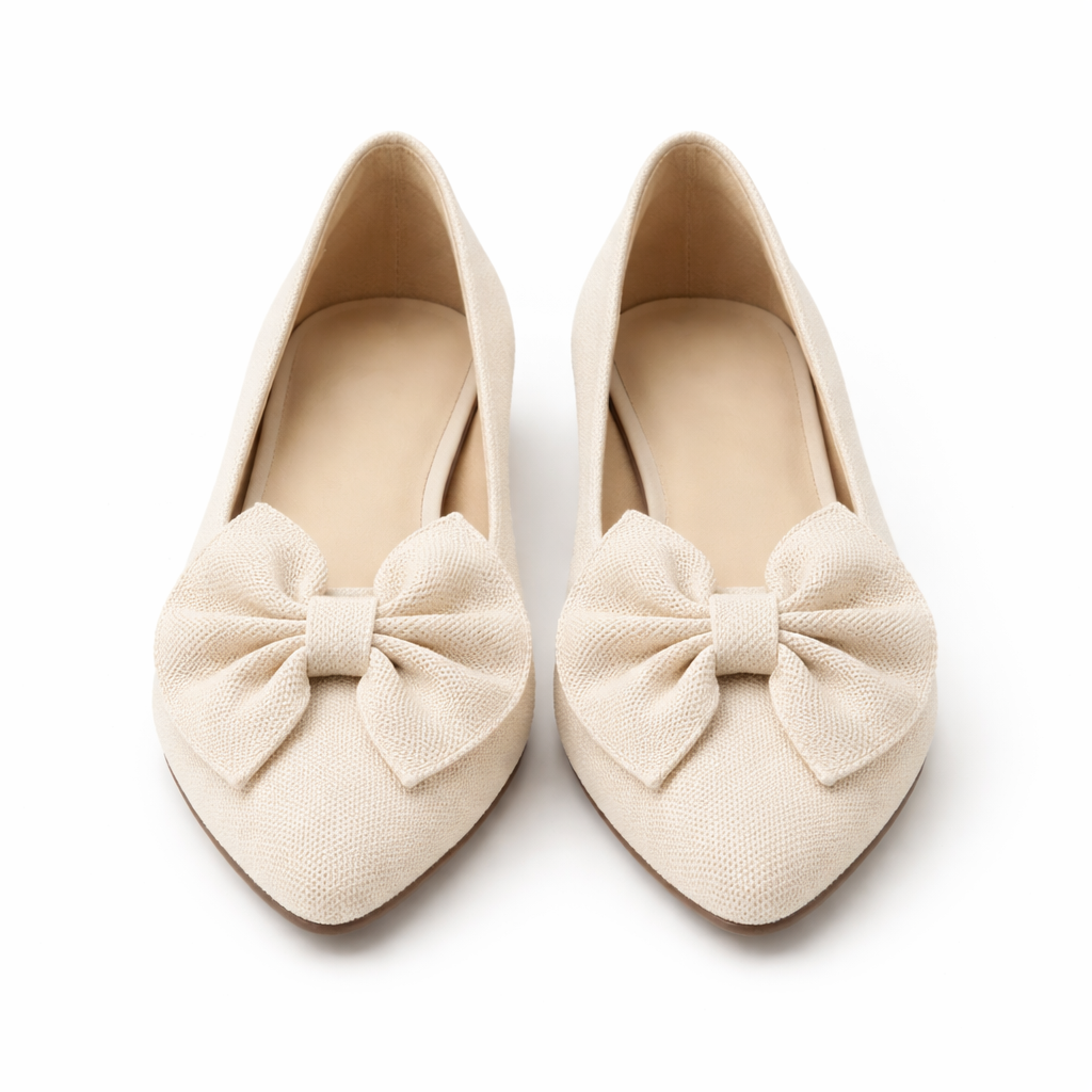 Naisten balettitassu | Rusettidetalji | Rento mukava slip-on