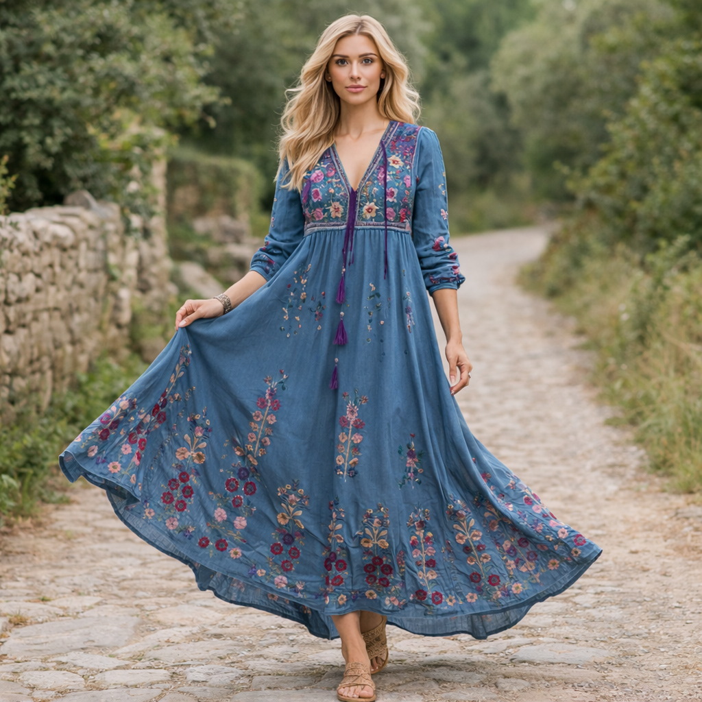 Maximekko | Boho Tyyli, Brodeerattu | Kevyt, Hapsut