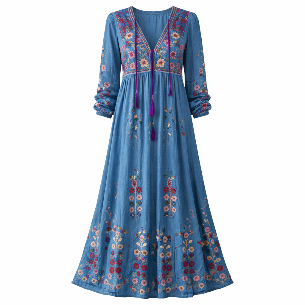 Maximekko | Boho Tyyli, Brodeerattu | Kevyt, Hapsut