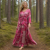 Pitkä mekko nainen boho viskoosi rento loose fit