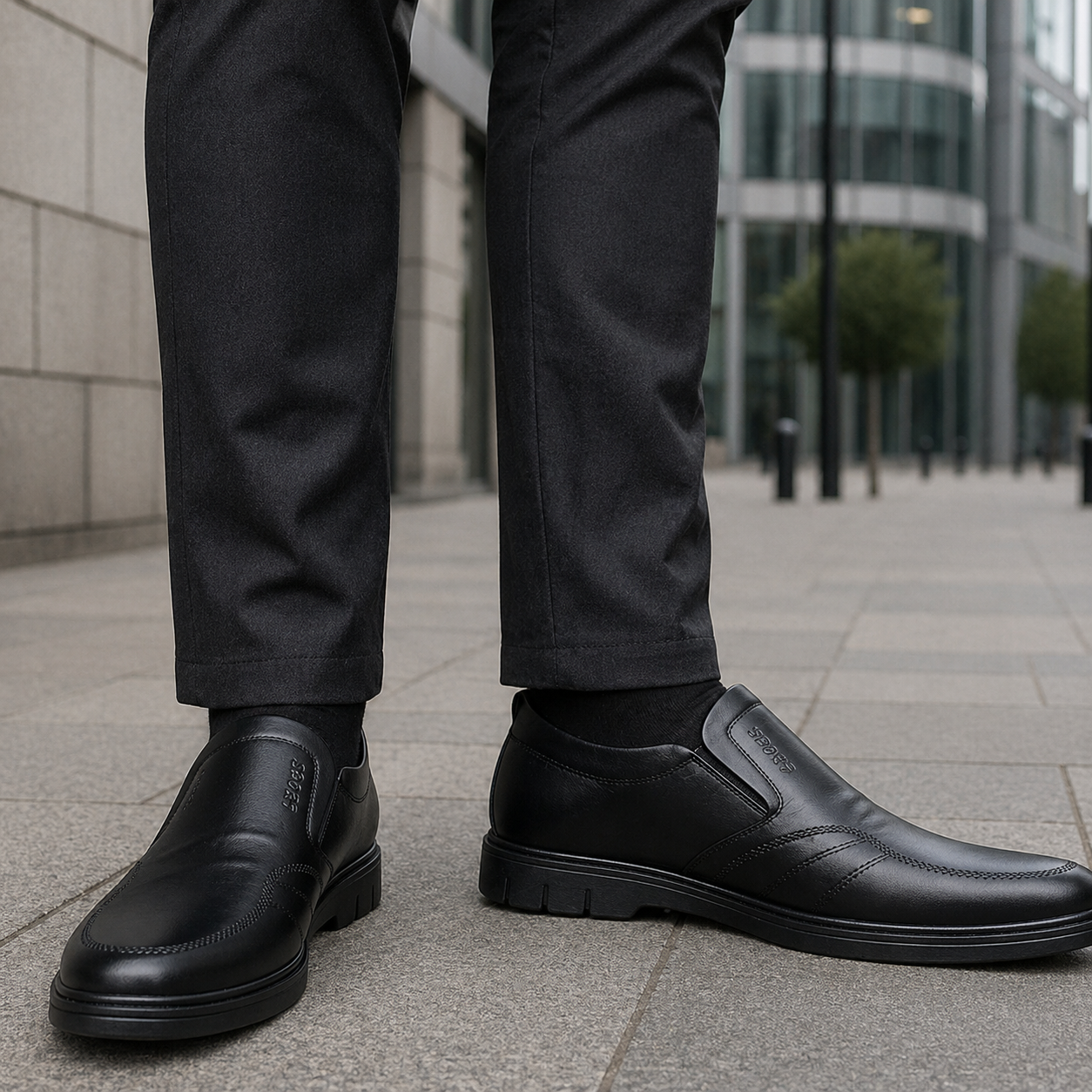 Nahkakengät | Miesten slip-on, mukavat | Joustava pohja, klassinen