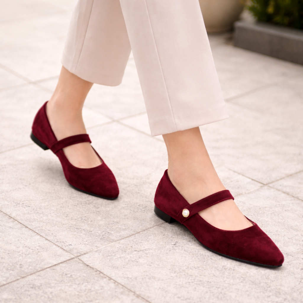 Naisten balettitossut | Terävä kärki | Helmi-nauha, elegantti