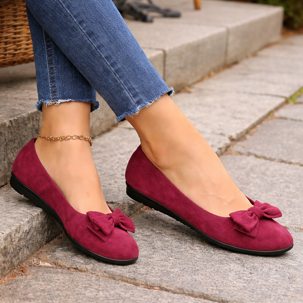 Naisten balettitossut | Rusettidetaljit, elegantti tyyli | Slip On -kengät