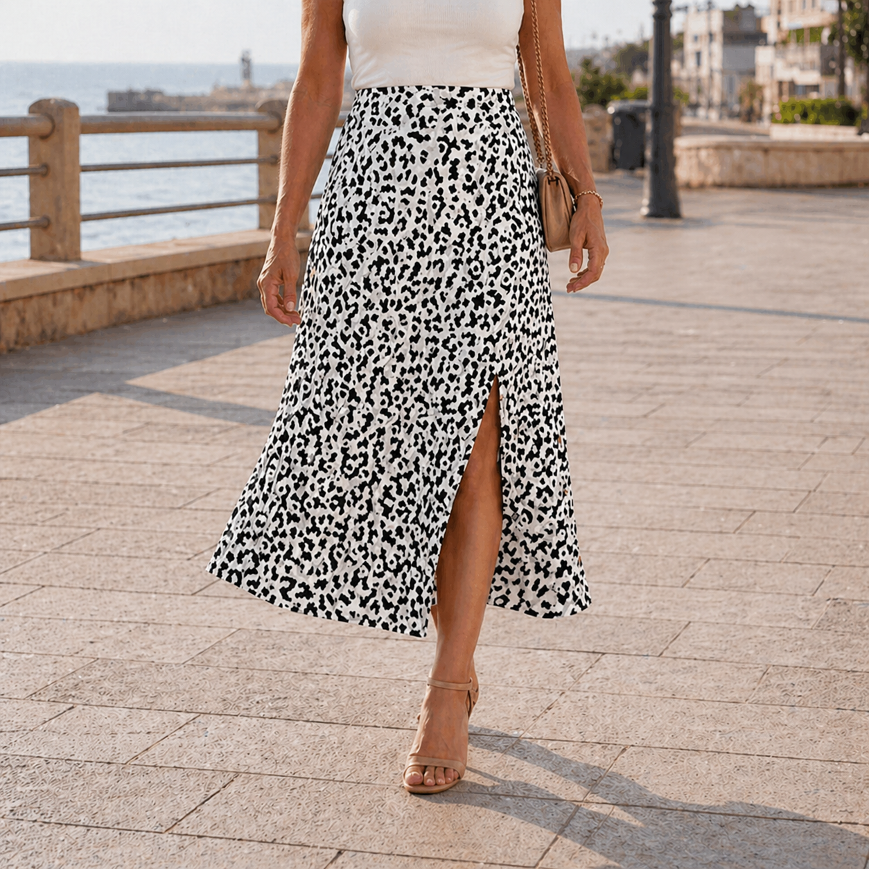 Maxi-hame | Ainutlaatuinen leopardinprintti | Korkea palkinen