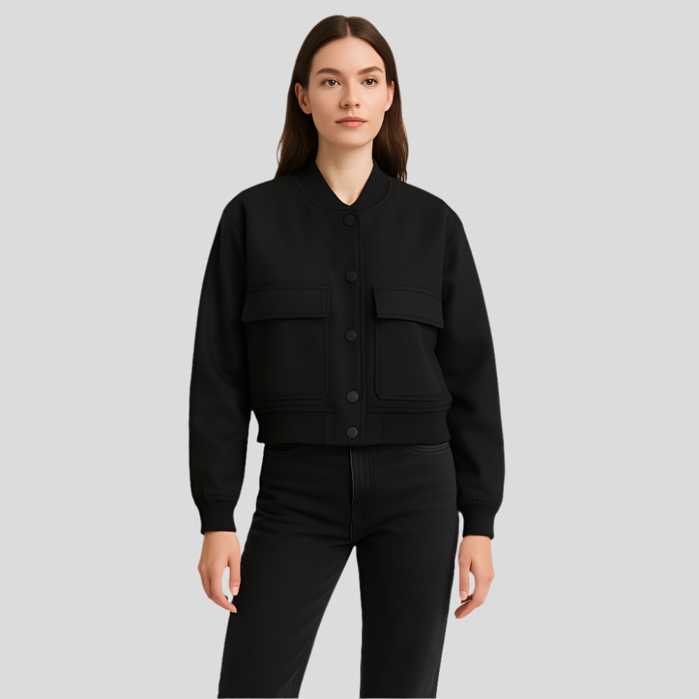 Pehmeä beige pilot jacket naisille - Mukava rento tyyli