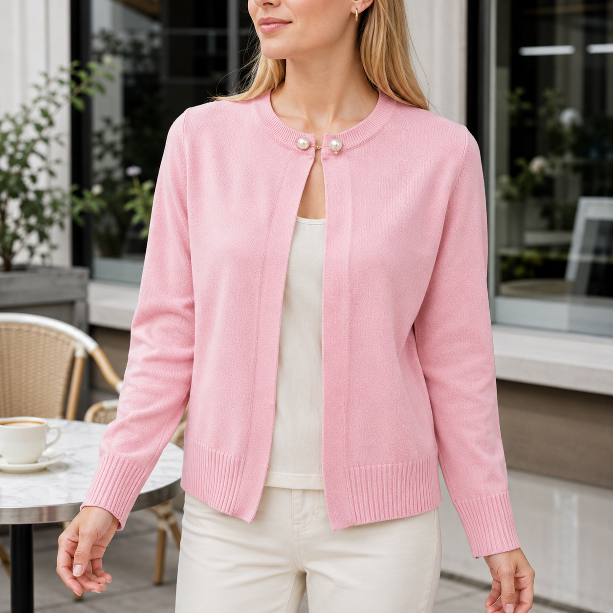 Dame Kort Cardigan - Elegant - Behagelig - Alsidig - Stilfuldt Valg
