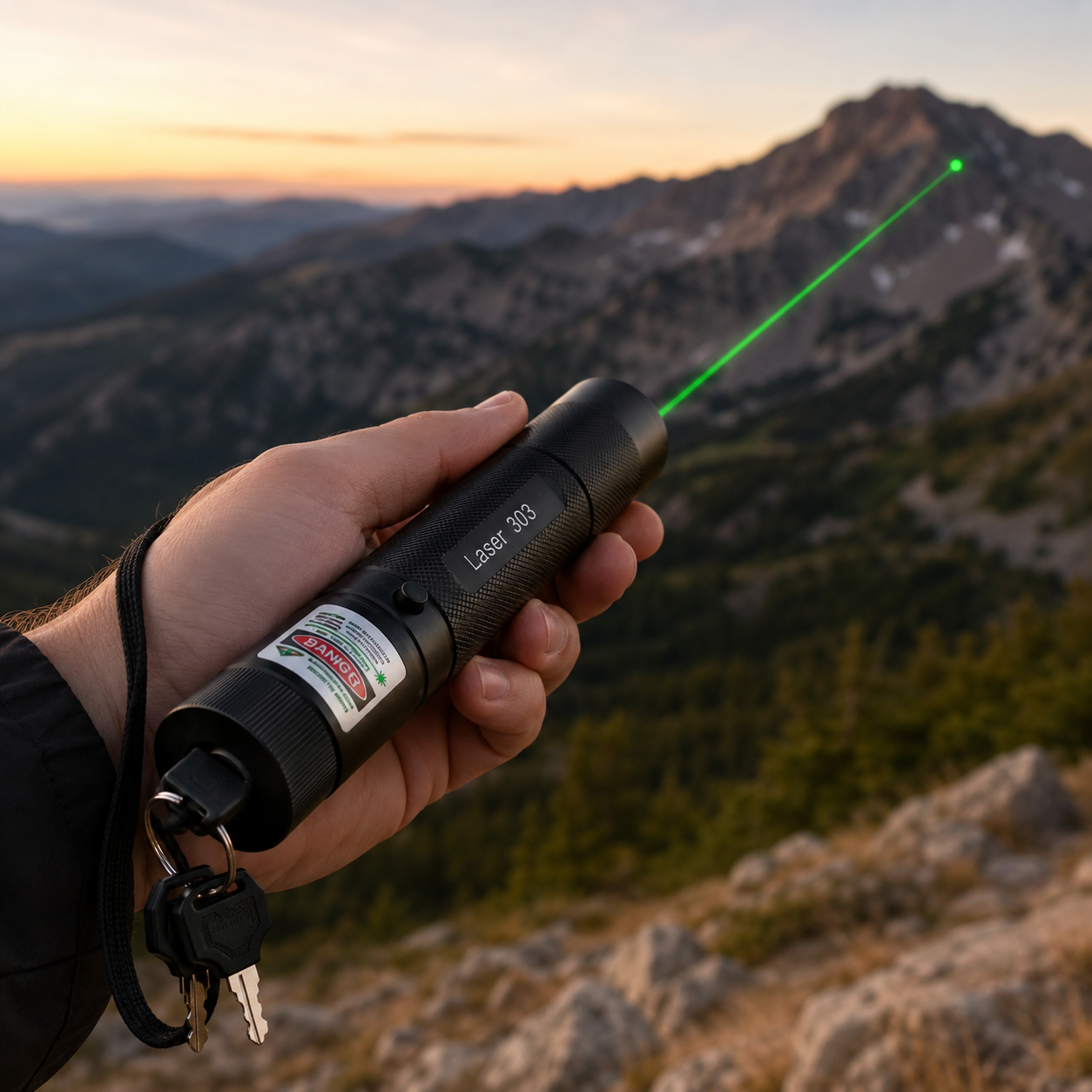 Laserosoitin | Punainen, vihreä pitkän kantaman laser | Tehokas taskulaser
