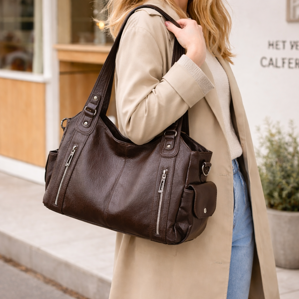 Amber - Vegaaninahkainen Olkalaukku Naisille