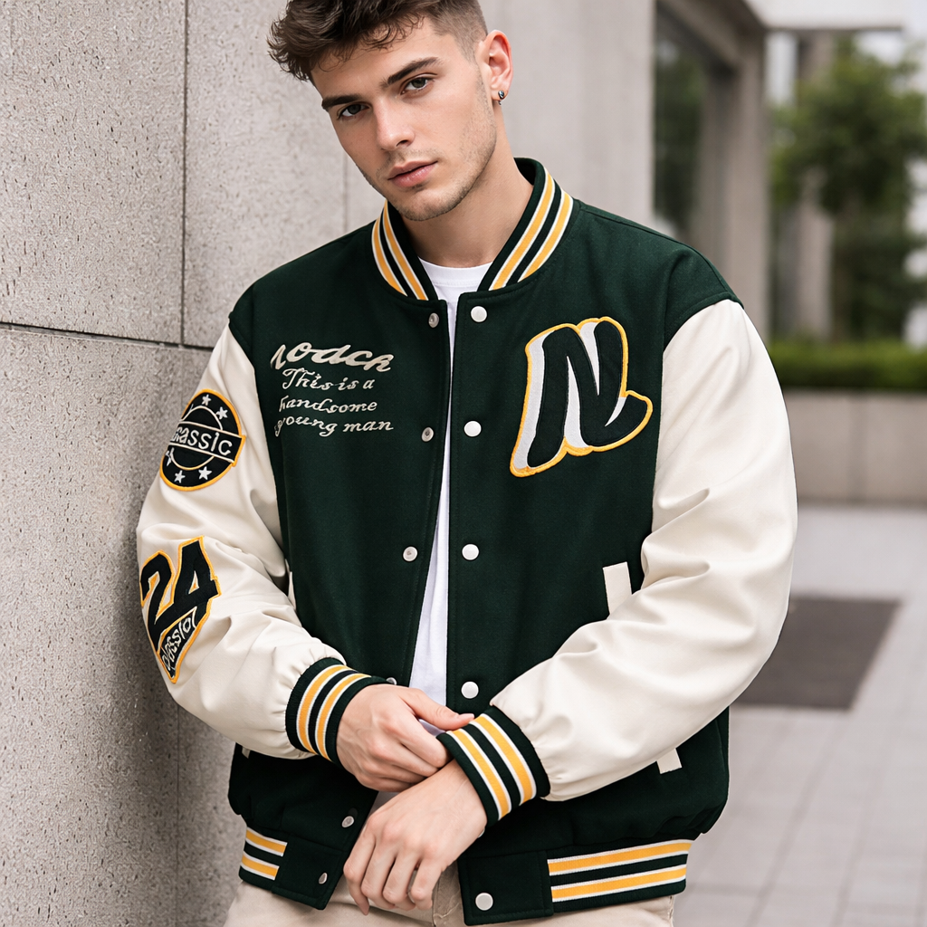 Miesten Varsity Takki | Baseball-tyyli | Casual Streetwear