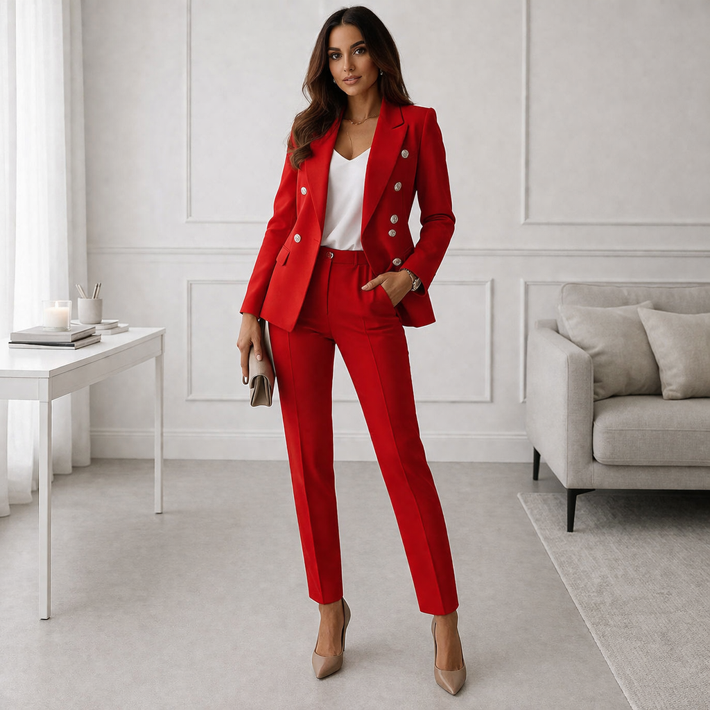 Julia naisten elegantti blazer-puku | Mittatilaustyö ja tyylikkästi