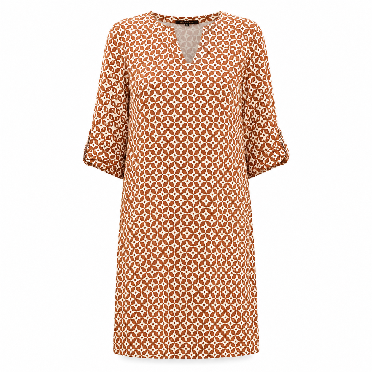 Naisten kesämekko | Kuviollinen V-pääntie mekko | Rento midi