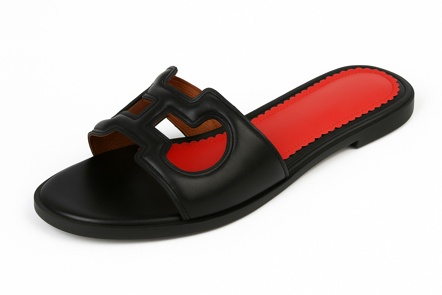 Naisten Keinonahkasandaalit – Leikattu Hihna – Avoin Varvas – Liukuva Malli-Sandaalit-EmiyoSuomi