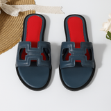 Naisten Keinonahkasandaalit – Leikattu Hihna – Avoin Varvas – Liukuva Malli-Sandaalit-EmiyoSuomi