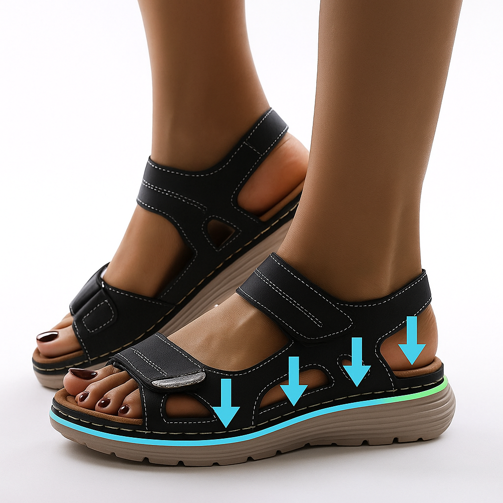 Naisten ortopediset sandaalit vaivaisenluulle – Mukavat ja tyylikkäät kengät-Sandaalit-EmiyoSuomi
