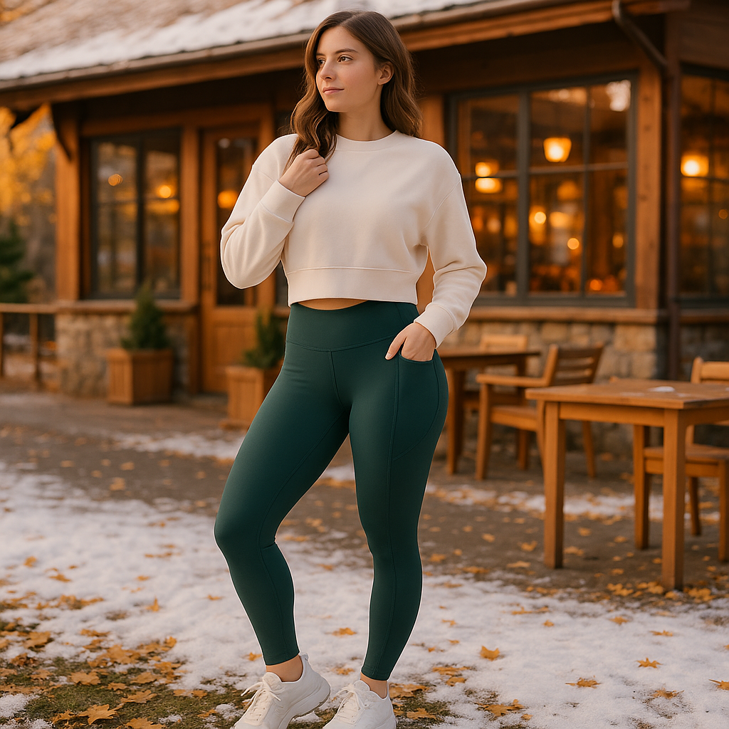 Dame varme formende leggings – foret og elastiske