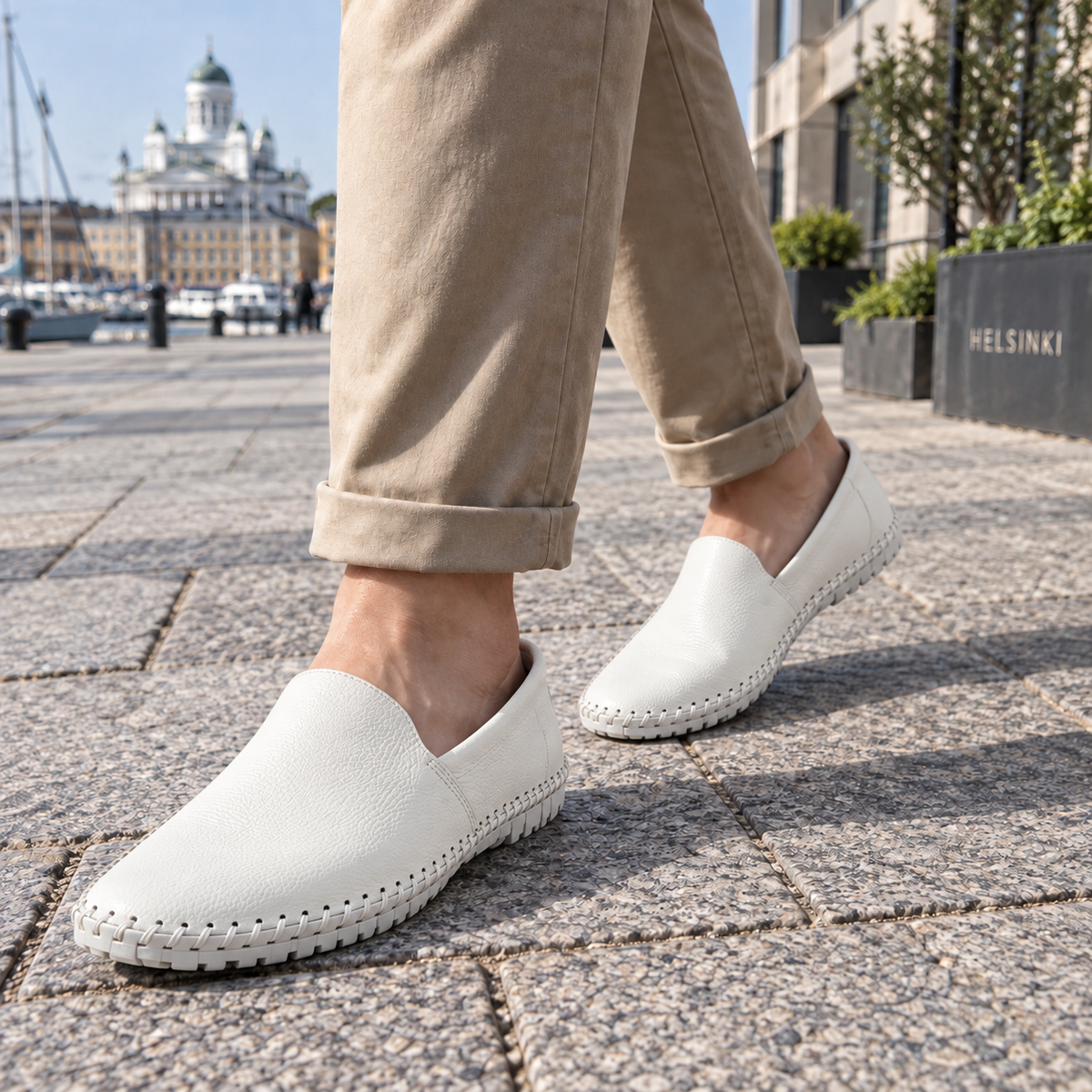 Miesten Nahkainen Loafer | Slip-On, Mukava