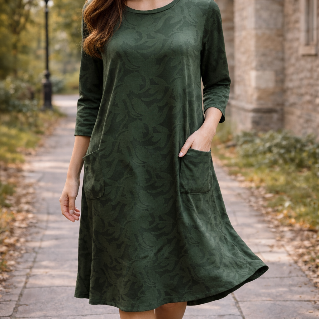 Leah - Elegantti talvimekko taskuilla