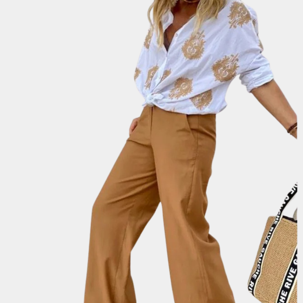 Freja - Printtipaita Naisille - Ainulaatuinen Eleganssi-Kesäasut-EmiyoSuomi