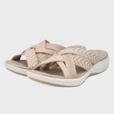 Naisten - Tasapohjaiset sandaalit - Ristikkäiset hihnat - Avoin varvas - Mukavat kesäkengät-Sandaalit-EmiyoSuomi