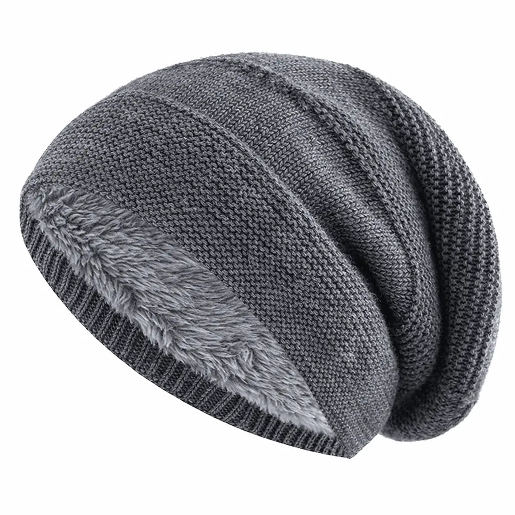 Talvipipo fleece-vuorella slouchy-malli unisex viisi väriä