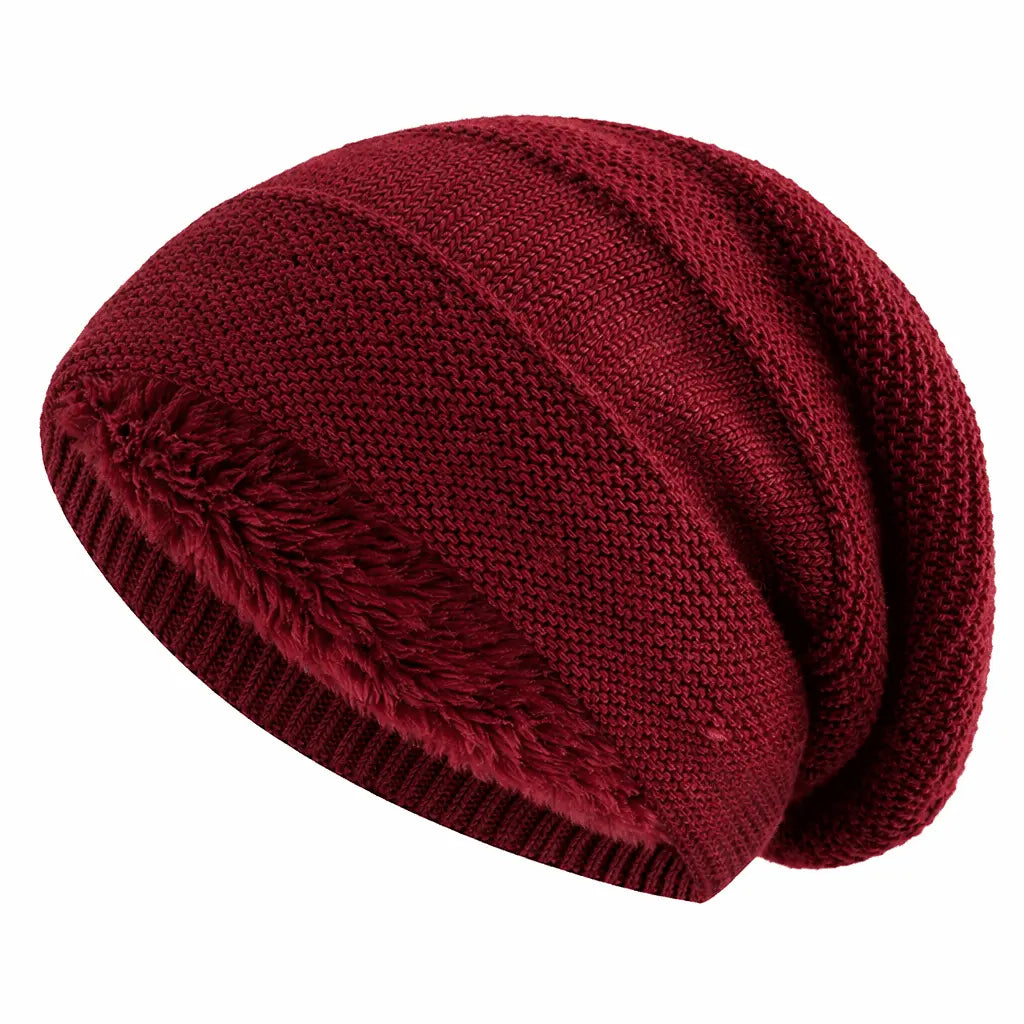Talvipipo fleece-vuorella slouchy-malli unisex viisi väriä
