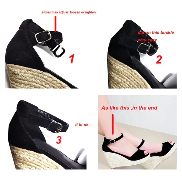 Mukavat Naisten Espadrilles Peep Toe - EmiyoSuomi