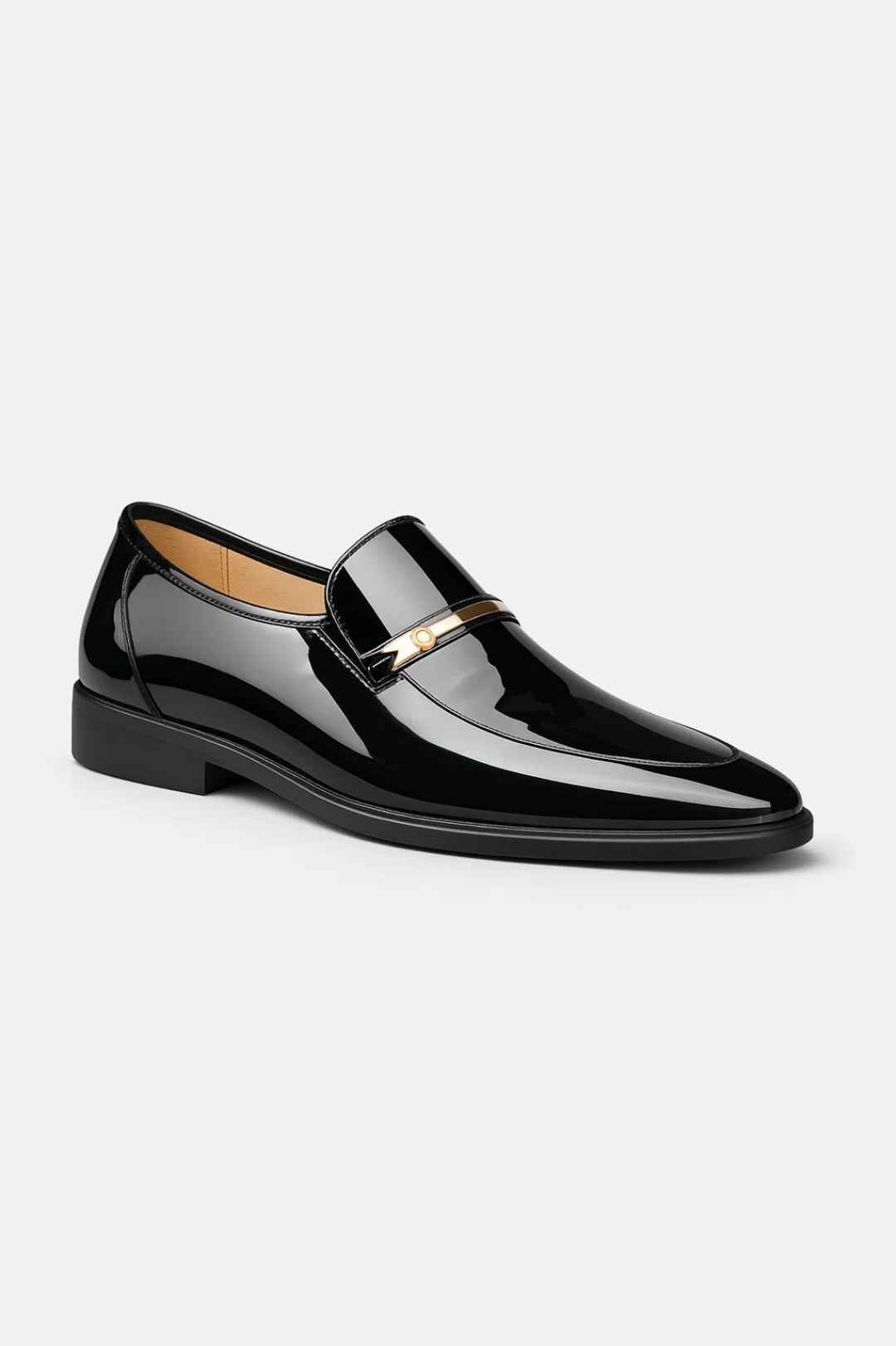 Miesten loaferit lakkanahka muodollinen slip-on
