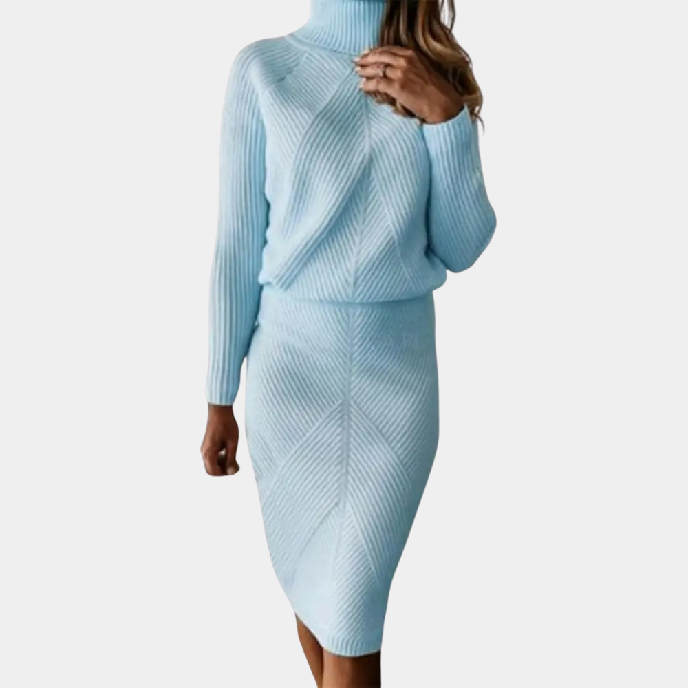 Elina - Midi Mekko Naisille - Lämmin ja Tyylikäs-Mekot-EmiyoSuomi