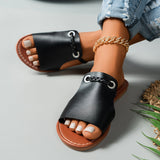 Naisten Litteät Sandaletit – Kierretty Hihna – Pehmustettu – Avoimet Varpaat-Sandaalit-EmiyoSuomi