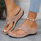 Naisten kukkaflip-flopit – pehmustettu pohja, hengittävä hihna-Sandaalit-EmiyoSuomi