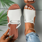 Naisten Litteät Sandaletit – Kierretty Hihna – Pehmustettu – Avoimet Varpaat-Sandaalit-EmiyoSuomi