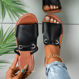 Naisten Litteät Sandaletit – Kierretty Hihna – Pehmustettu – Avoimet Varpaat-Sandaalit-EmiyoSuomi