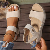 Naisten Sandalit – Avoin Varvas – Pehmustettu Pohja – Liukuvat Nilkkahihnalla – Pehmeä Materiaali-Sandaalit-EmiyoSuomi